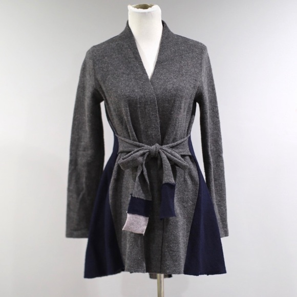 Anthropologie Sweaters - Anthropologie Rosie Neira Gray/Blue Cardigan wrap